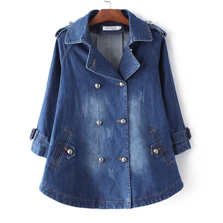Gianna | Lässiger Denim-Cape-Mantel für den Alltag
