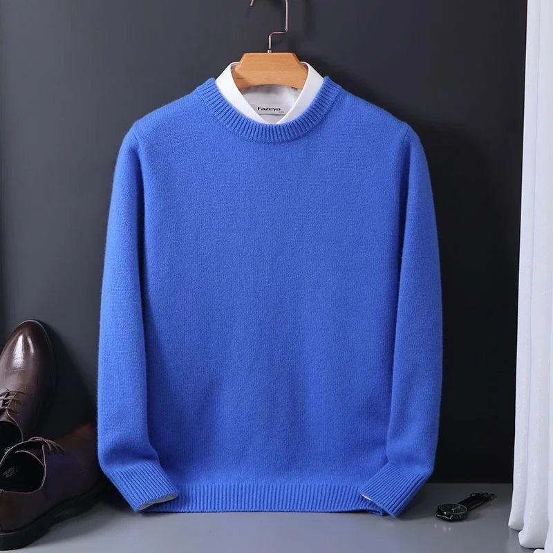 Lukas™ - Bequemer Strickpullover - Fluoreszierendes Blau / M