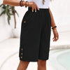Ackea | Leinen-Shorts mit Knopfleiste