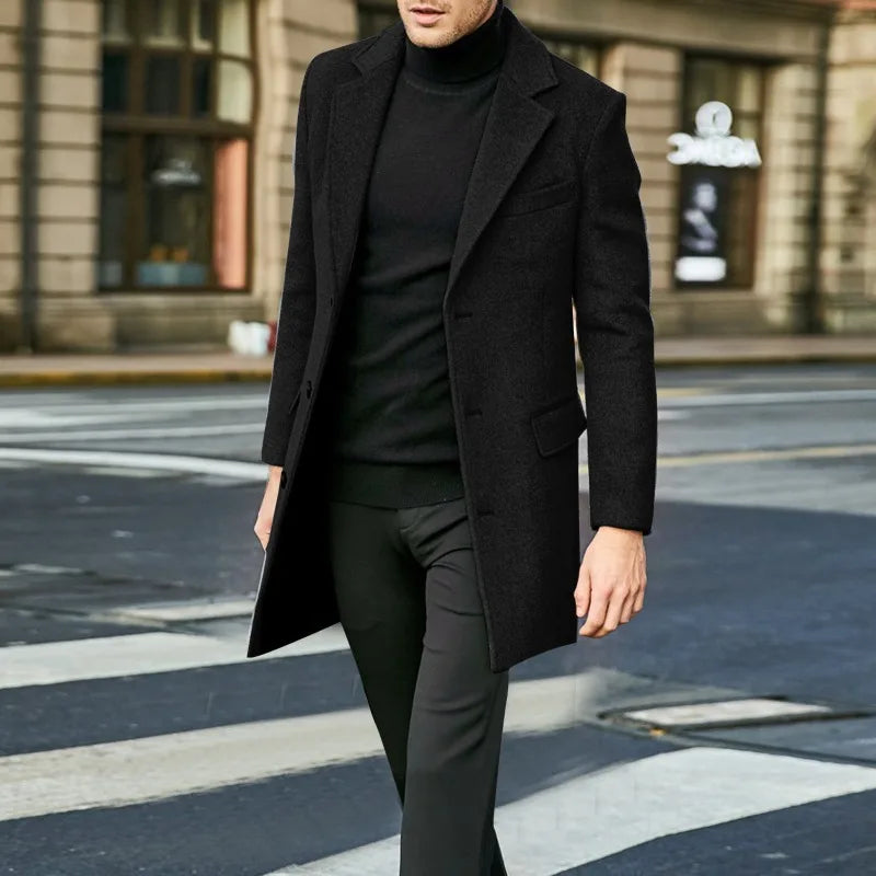 Jorin™ | elegante Herren-Winterjacke - Schwarz / XS