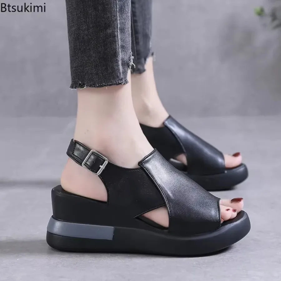 Siera™ | Keilsandalen mit Schnallenriemen für Damen