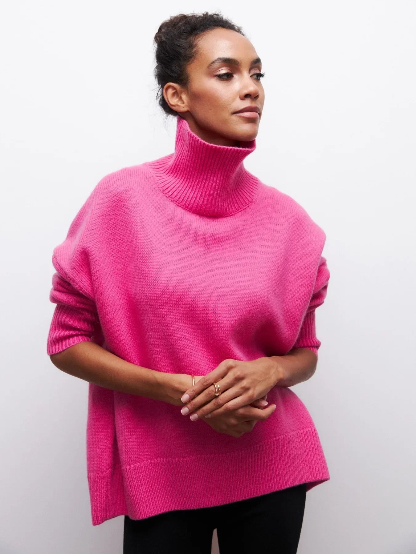 Seraphina™ | Stilvoller Rollkragenpullover für Damen - klänning - Kamel / S