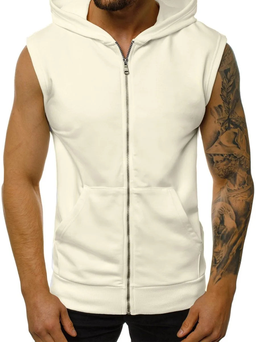 Cyrus | Ärmelloser Muskel-Hoodie für Männer