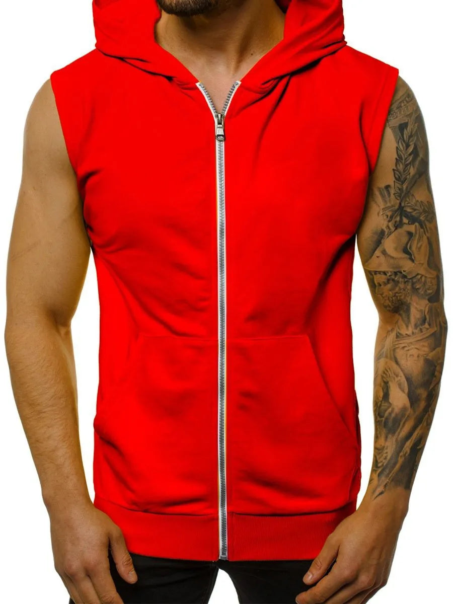 Cyrus | Ärmelloser Muskel-Hoodie für Männer