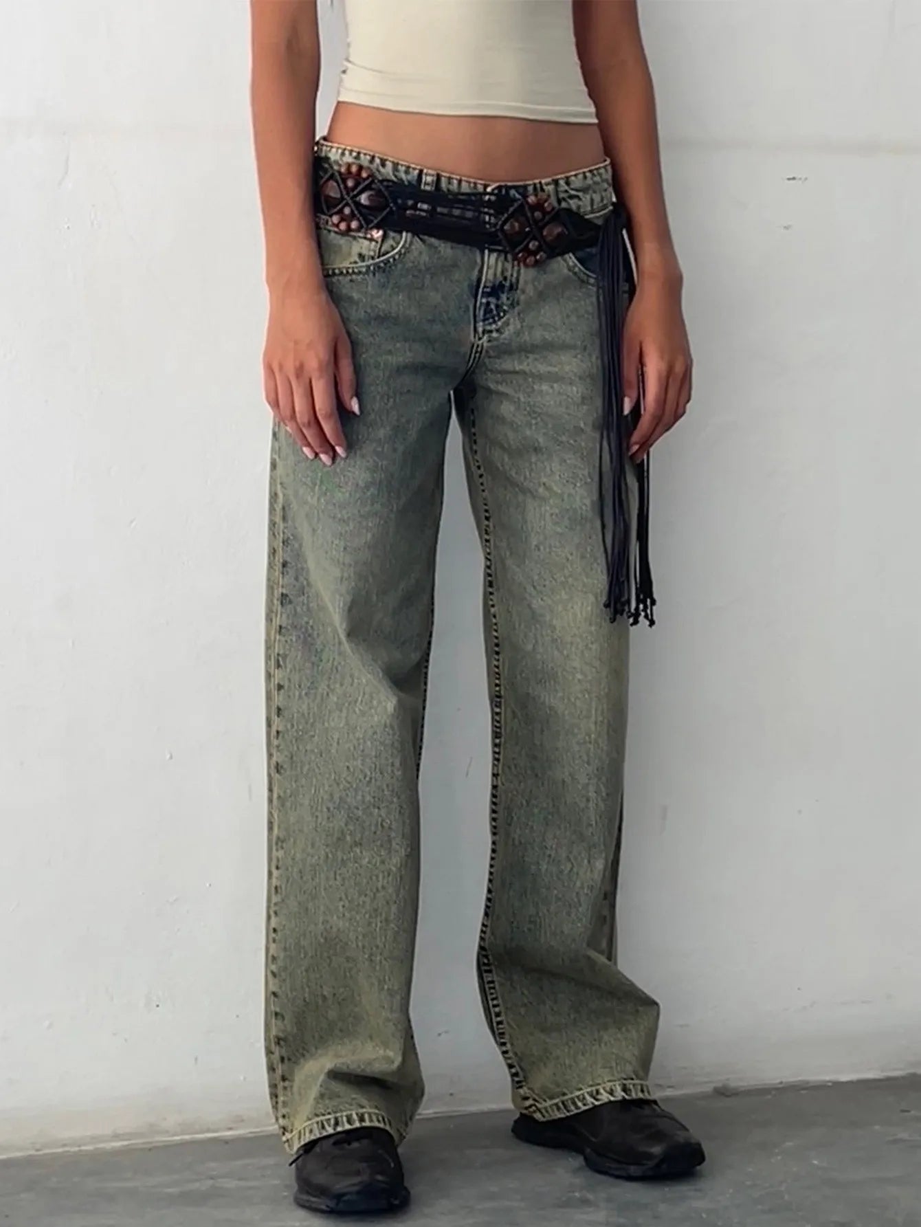 Naomia | Lässige Jeans mit weitem Bein für Damen