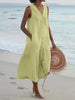 Cavela | Ärmelloses Sommerkleid mit Knopfleiste