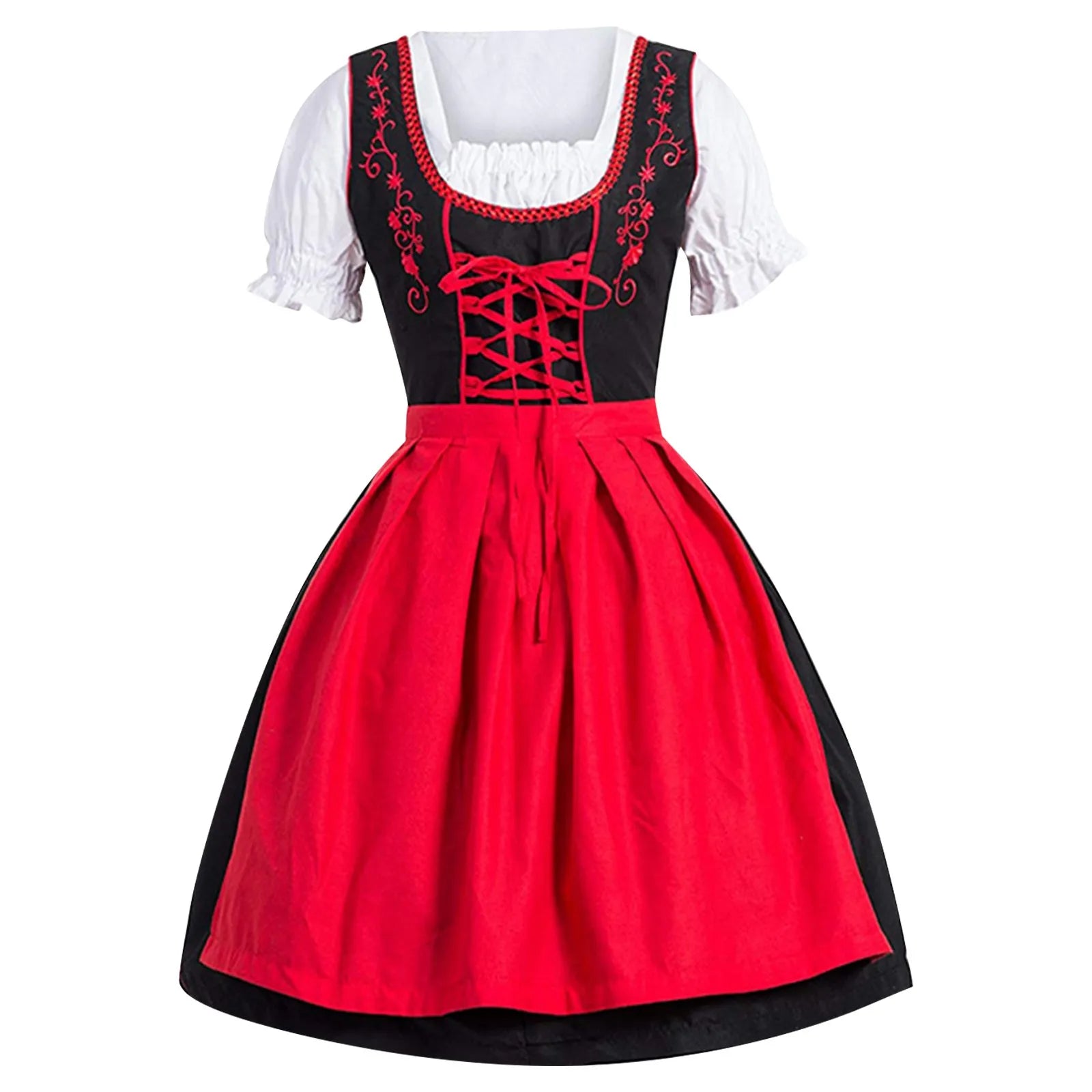 Rosa | Oktoberfest-Biermädchenkleid - Rot / M