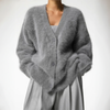 Giselle™ | Feine Strickjacke - Cardigans - Mandelbraun / S
