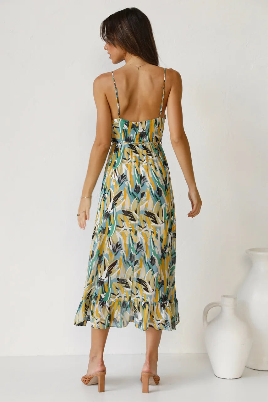Ehra | Bunt bedrucktes Midikleid