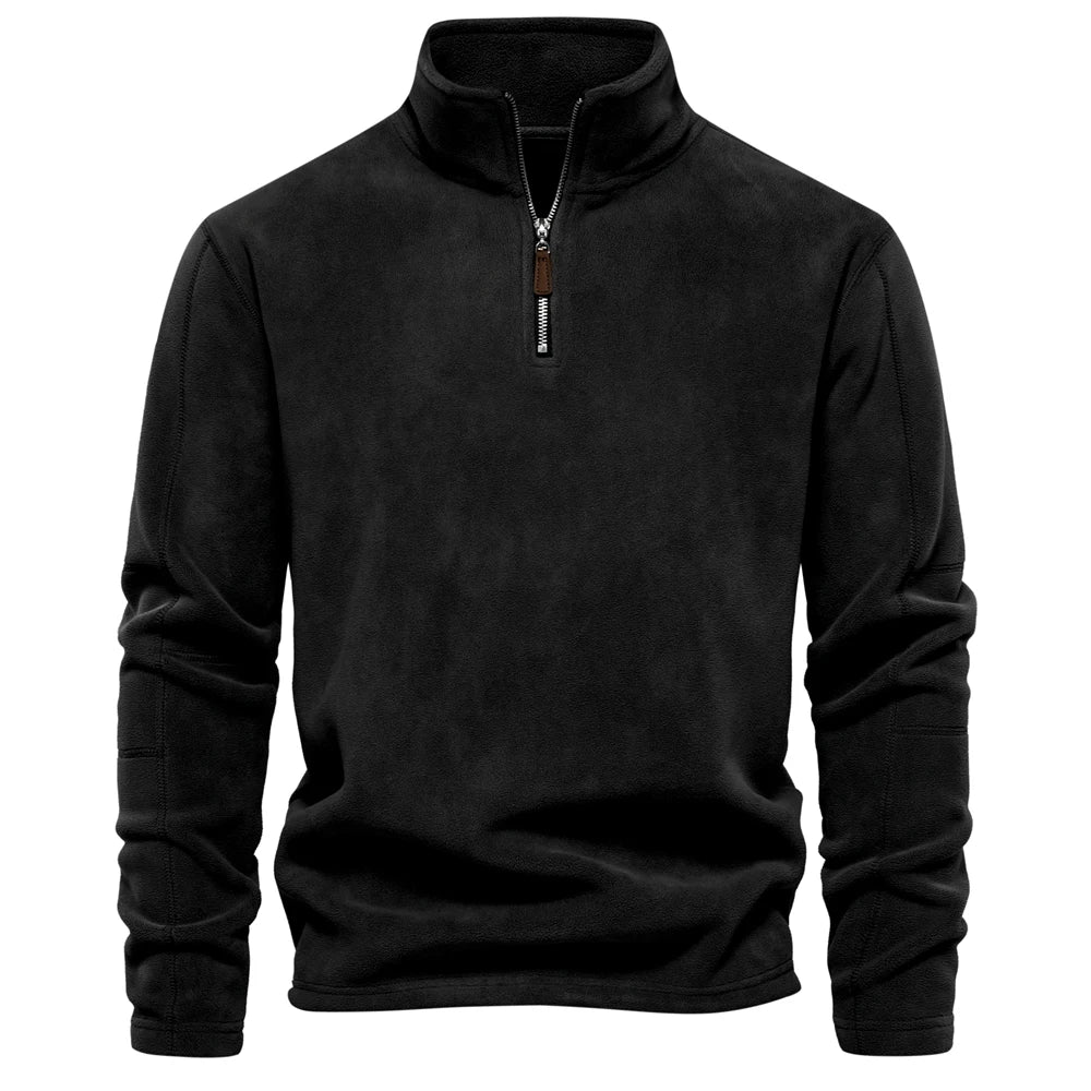 Herman | Kuscheliger Fleecepullover für Männer - Schwarz / S