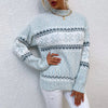 Olga – Klassischer Norwegischer Pullover - Hellsblau / S