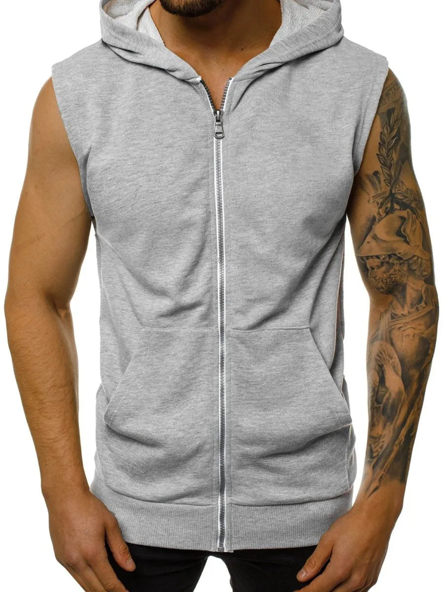 Cyrus | Ärmelloser Muskel-Hoodie für Männer