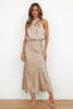 Rochelle | Feminines Satin-Kleid mit Neckholder-Ausschnitt