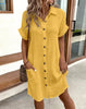 Benj | Bequemes Freizeithemd-Kleid mit Knopfleiste