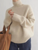 Vivien | Klassischer Rollkragenpullover - Sweater - Beige / S