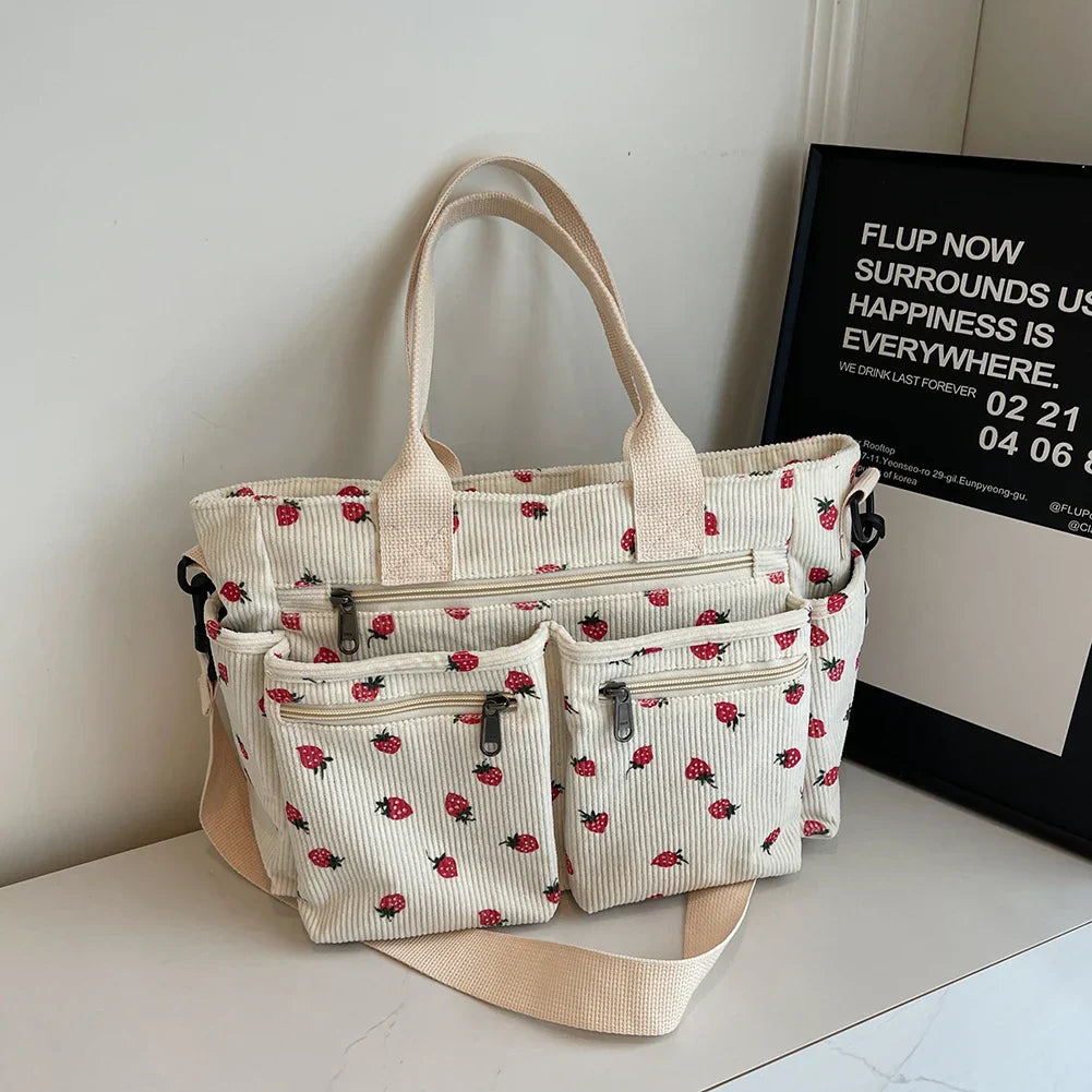 Lisabeth | Erdbeer-Cordtasche