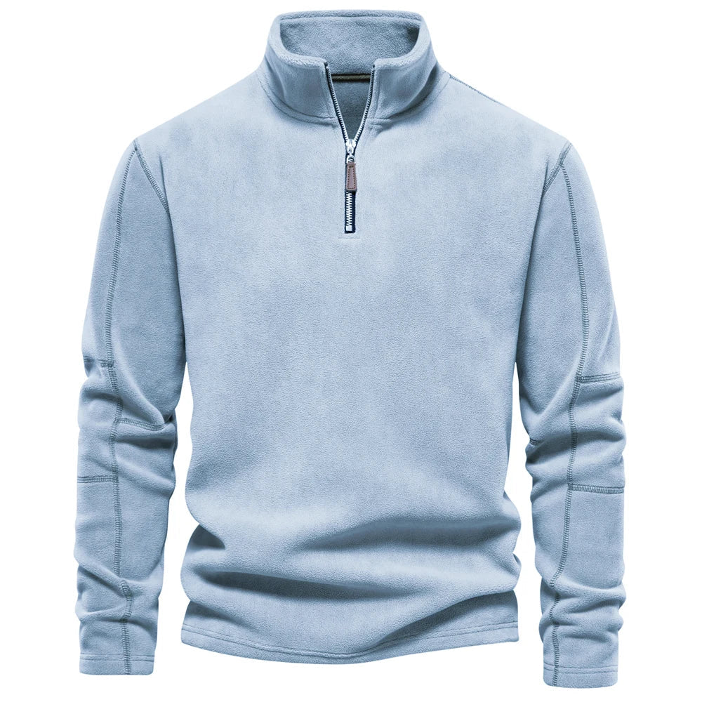 Herman | Kuscheliger Fleecepullover für Männer - Hellblau / S