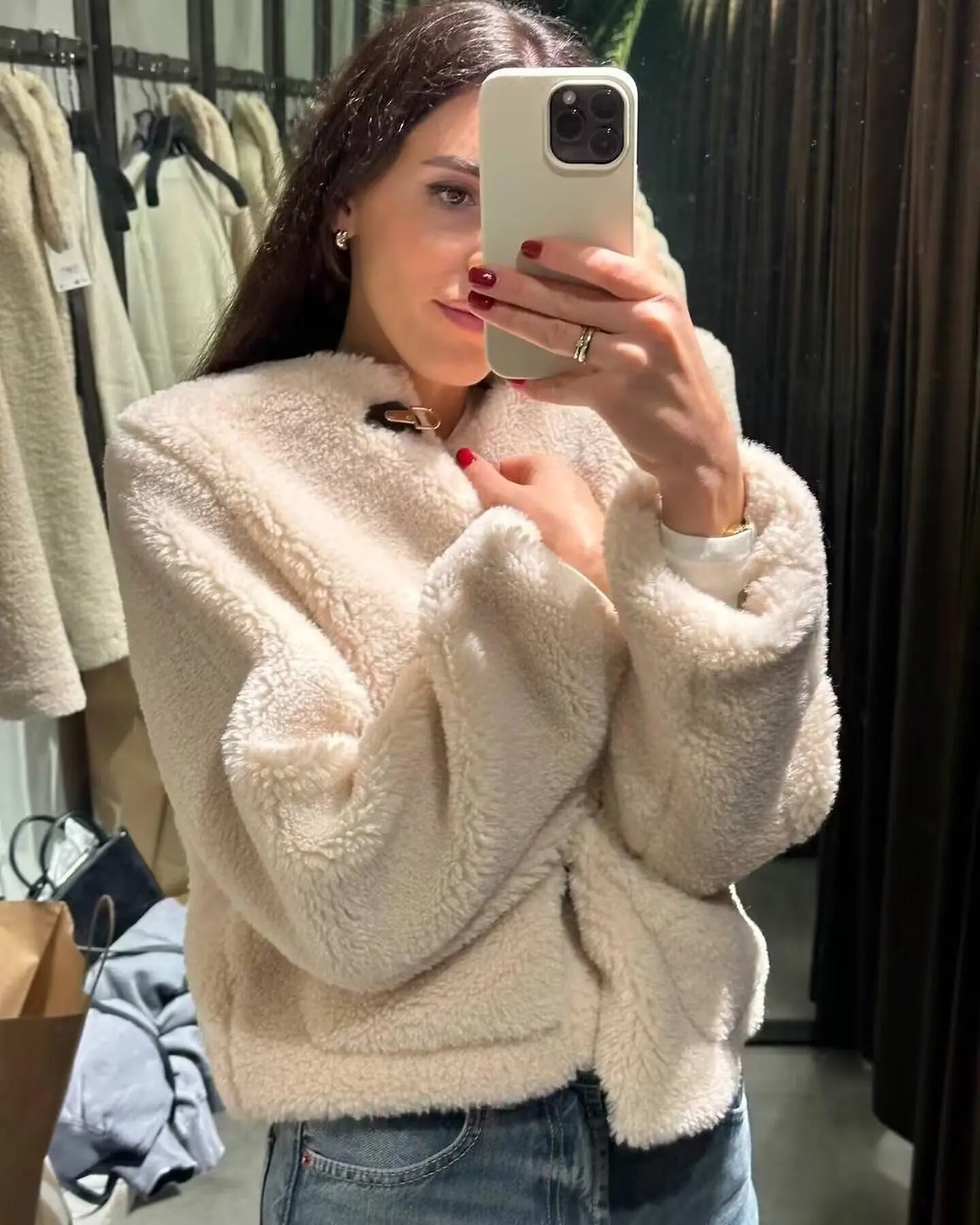 Osoria™ | Herbst-Winter-Fleecejacke mit O-Kragen - Schwarz / S