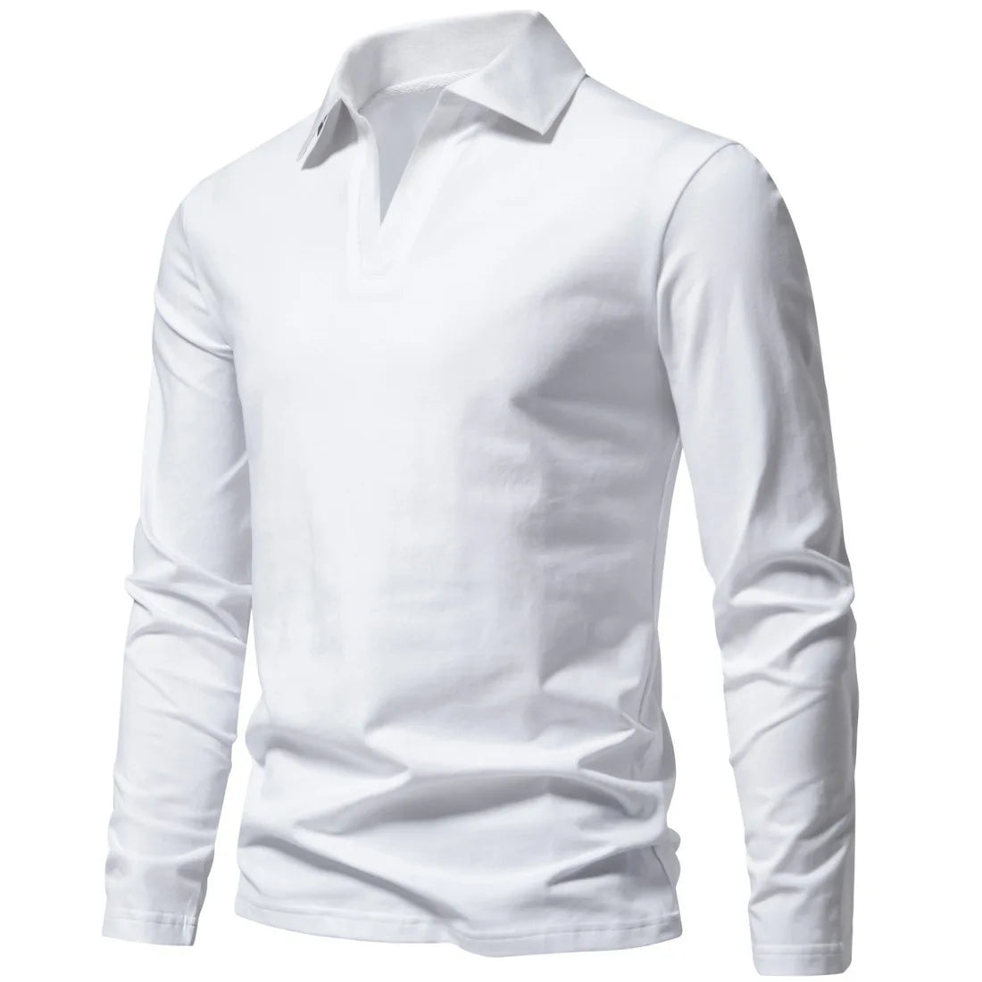 Jason | stilvolles langärmeliges Baumwoll-Poloshirt für Herren