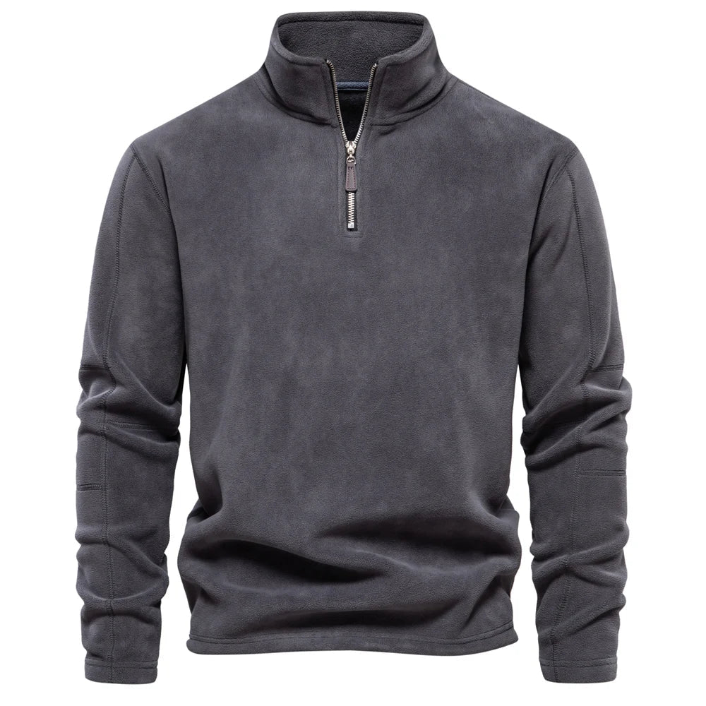 Herman | Kuscheliger Fleecepullover für Männer - Dunkelgrau / S