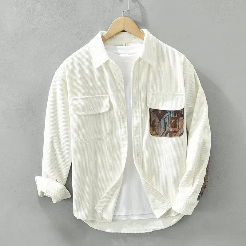 Oskar™ - Modernes Patchwork-Hemd - Weiß / M