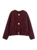 Mira™ - Modische Strickjacke - Weinrot / S
