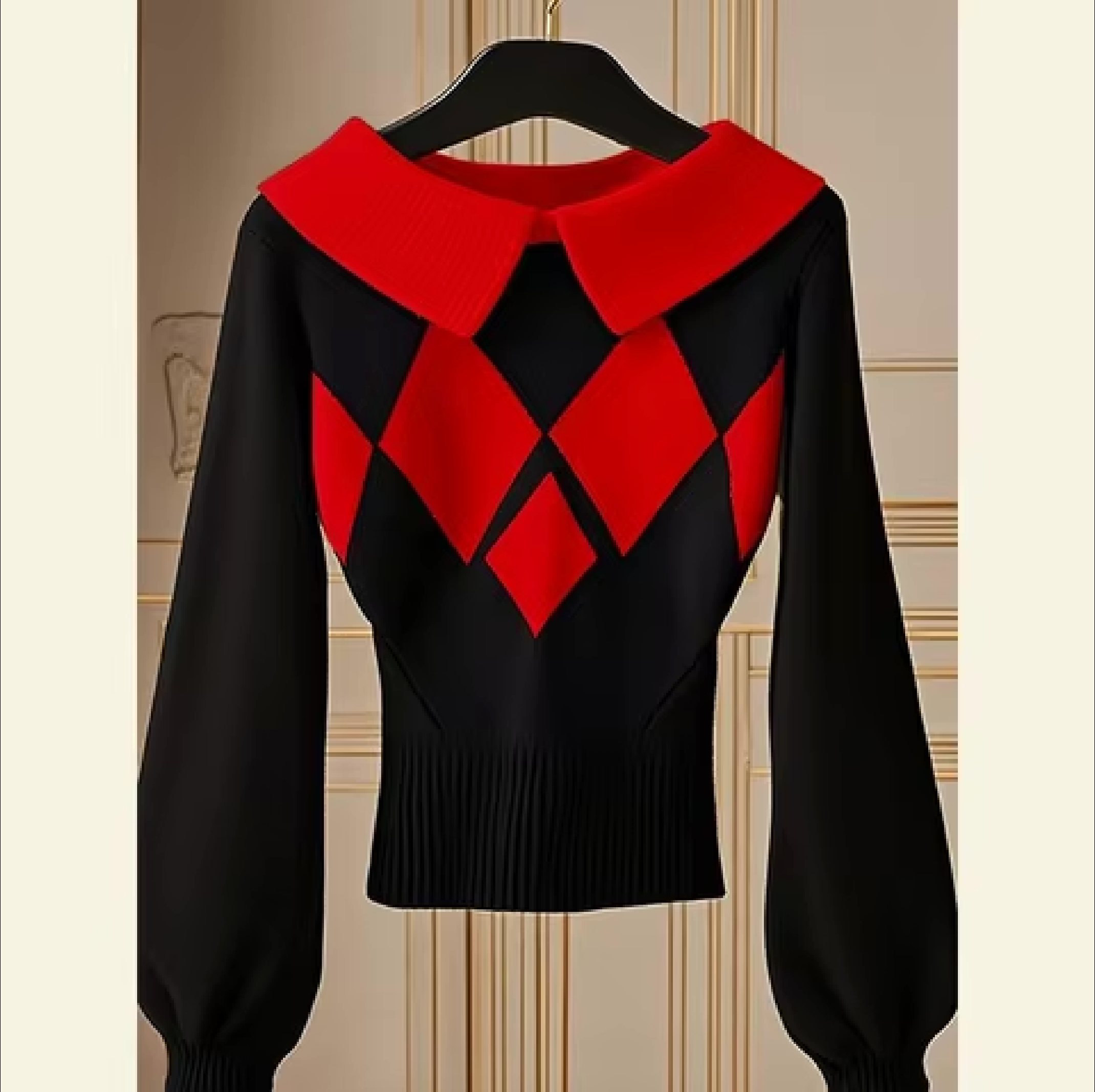 Hailey | Gestrickte Argyle-Pullover