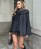 Leona™ - Kuscheliger Mantel mit integriertem Schal - Sweaters - S