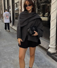 Leona™ - Kuscheliger Mantel mit integriertem Schal - Sweaters - S