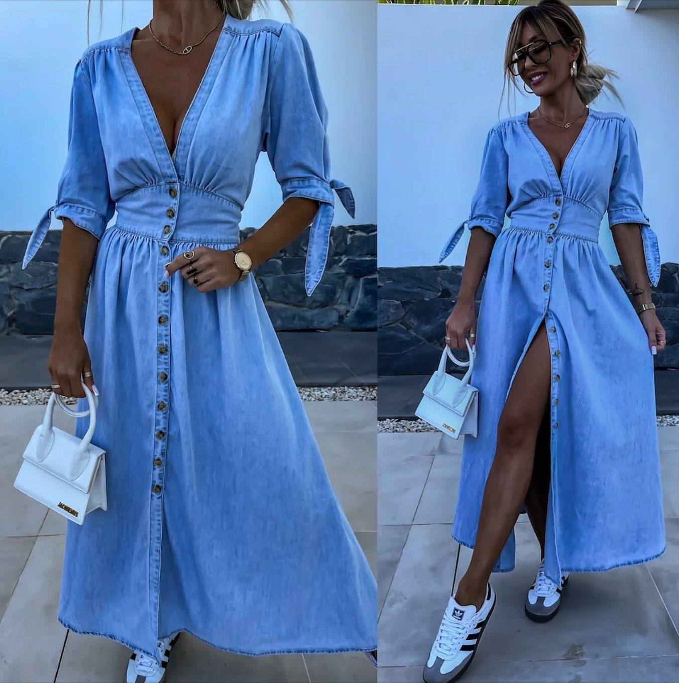 Marie | Strahlendes Denim-Kleid