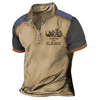 Caleb | Polohemd im Vintage-Stil mit Logodruck