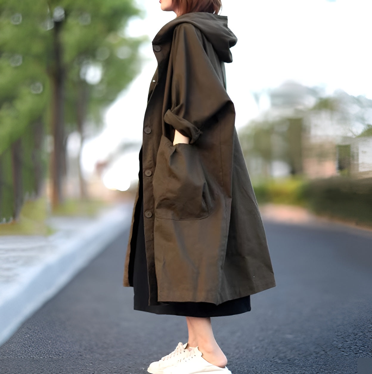 Thyra™ | Stylische Wind- und Regenjacke - Armeegrün / Einheitsgröße