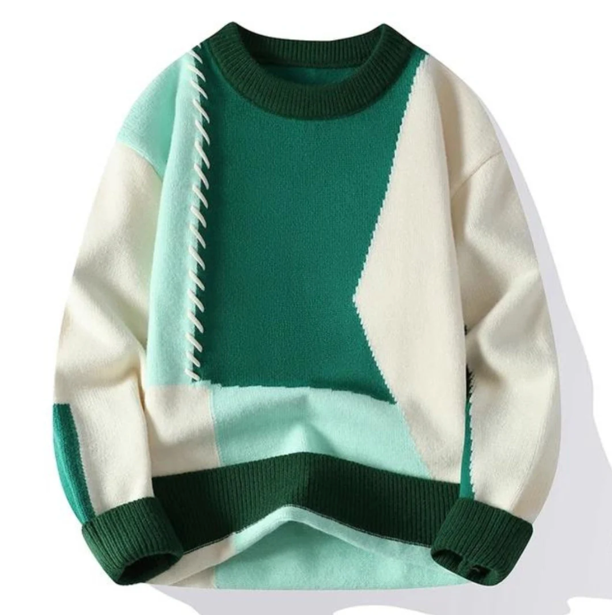Milo | Strickpullover im Patchwork-Stil