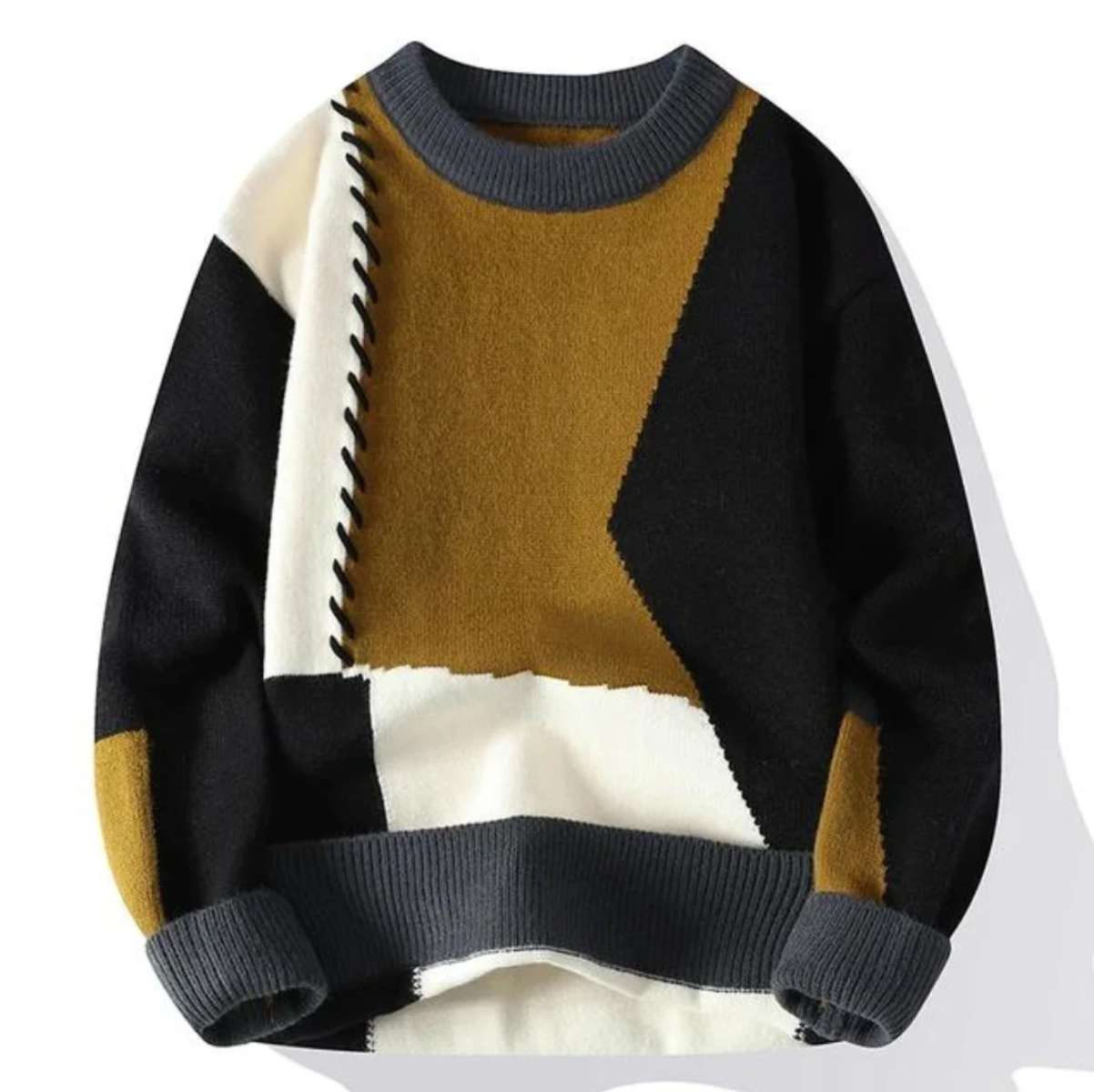 Milo | Strickpullover im Patchwork-Stil