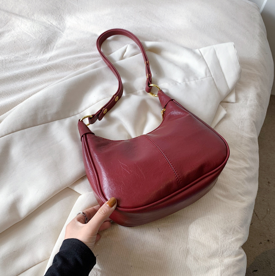 Doris | Strahlende Tasche für Damen - Burgunderrot
