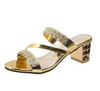 Shea | Strass-Sandalen mit Blockabsatz