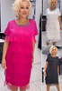 Keyla | Gestuftes Partykleid mit Fransen