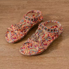 Kaiya | Bestickte flache Sandalen mit böhmischen Perlen