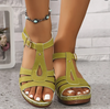 Tifany | Retro-Sandalen mit Blockabsatz und verstellbarem Riemen