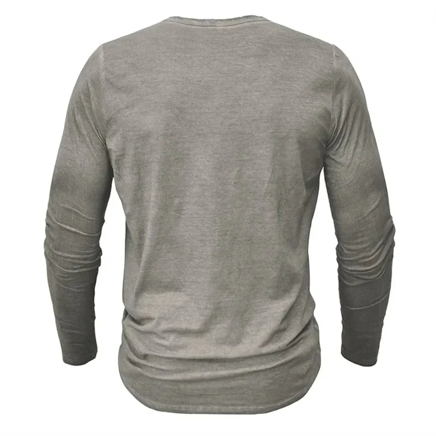 Scott - Knopfleiste Langarm - Taupe / S