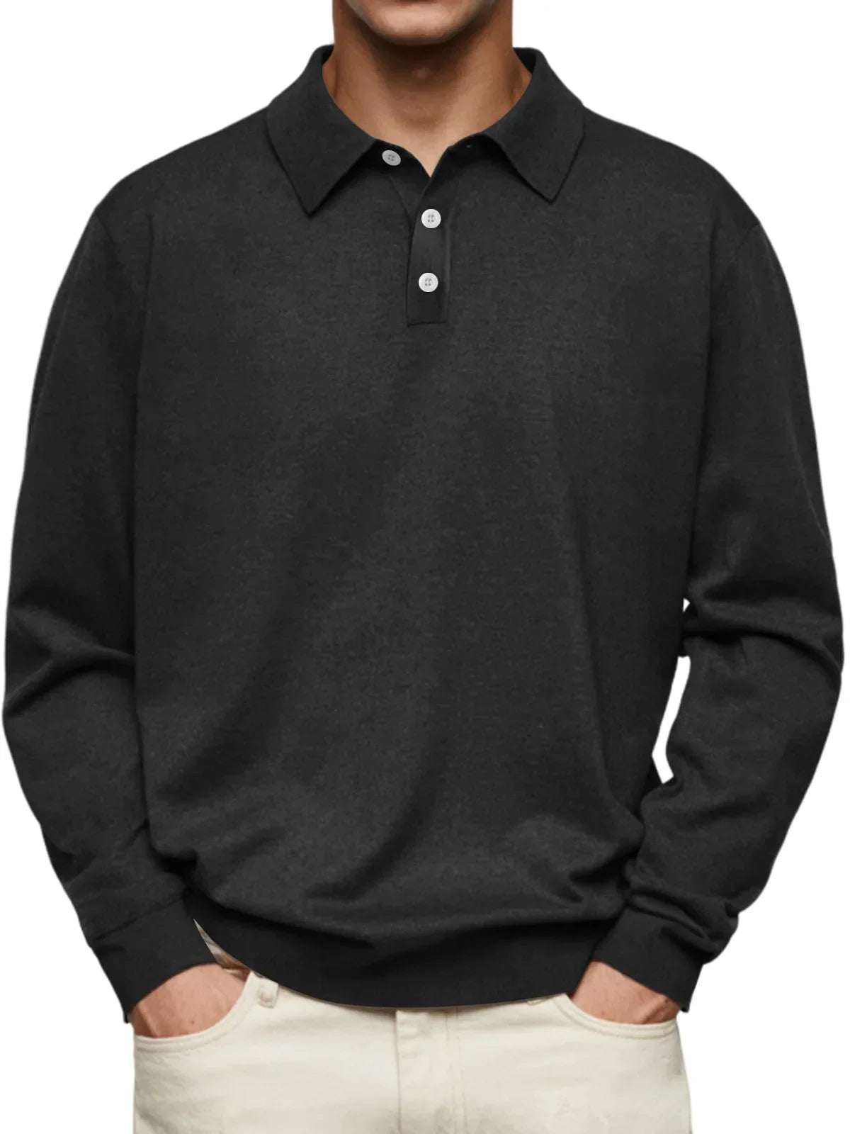 Been | Lässiges Langarm-Poloshirt