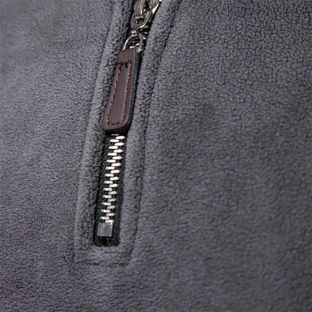 Herman | Kuscheliger Fleecepullover für Männer - Braun / S