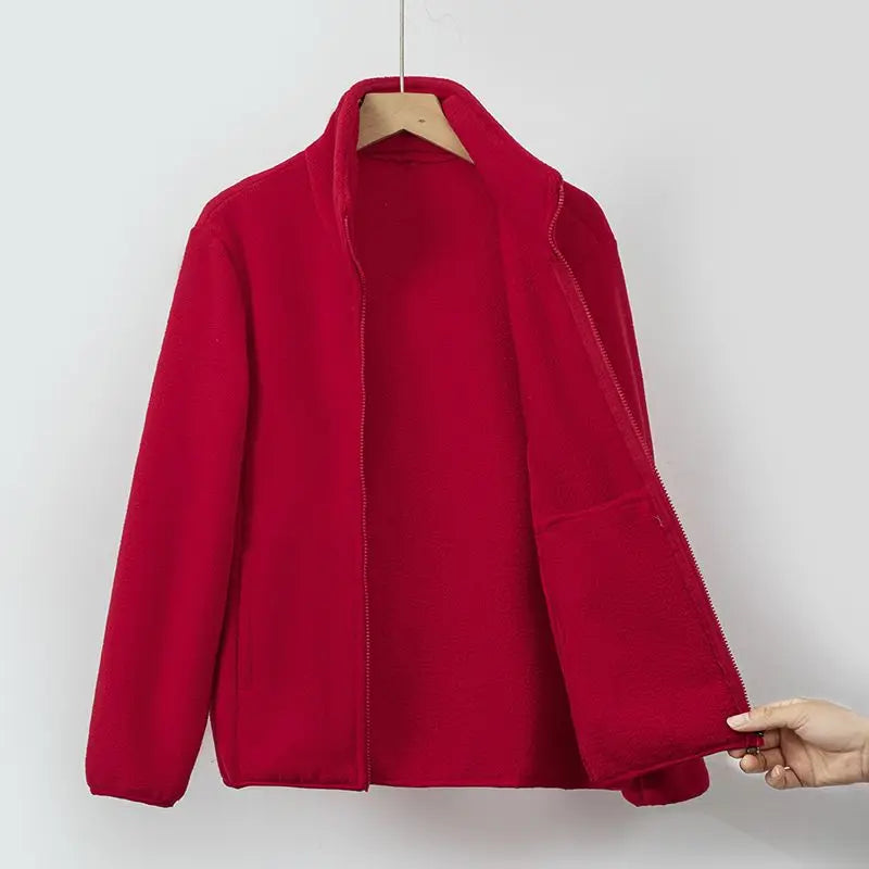 Daviana | Weiche Fleecejacke mit Reißverschluss