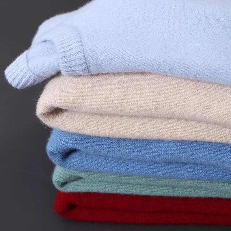 Lukas™ - Bequemer Strickpullover - Hellblau / M