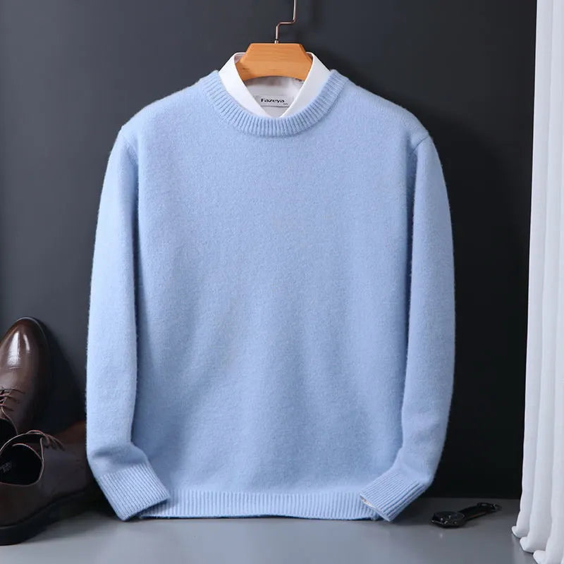Lukas™ - Bequemer Strickpullover - Hellblau / M
