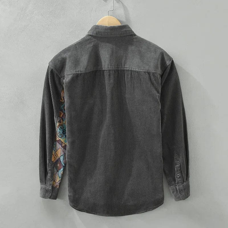 Oskar™ - Modernes Patchwork-Hemd - Grau / M