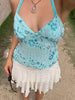 Ecka | Neckholder-Top mit Blumendruck