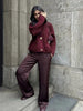 Mira™ - Modische Strickjacke - Weinrot / S