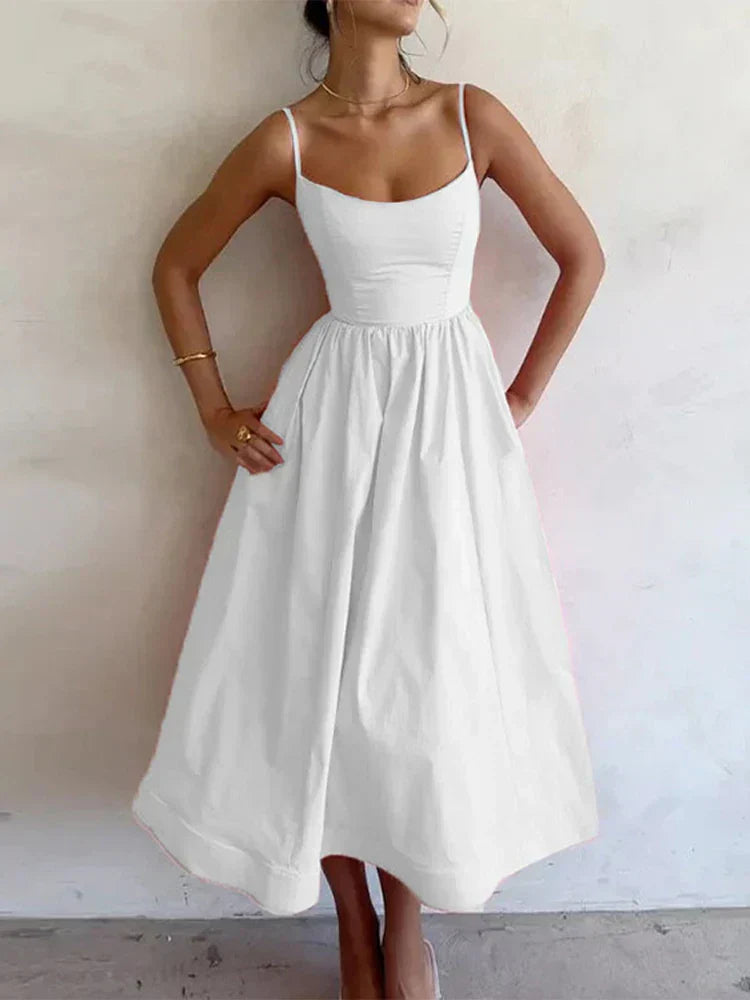 Novah | feminines Kleid mit dünnen Spaghettiträgern
