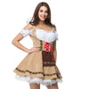Anneliese | Oktoberfest Biermädchen Kleid ästhetischer Look - Braun / S